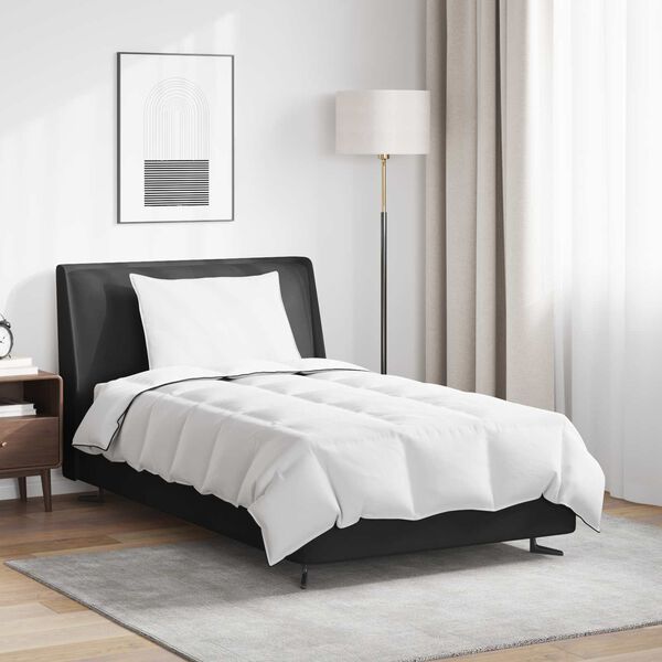 vidaXL Ziemas gultas sega ar spilvenu 2 pcs Balts Dūnu spalva