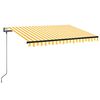 vidaXL Nolokāms markīze Dzeltena un balta 350 x 250 cm Poliesters