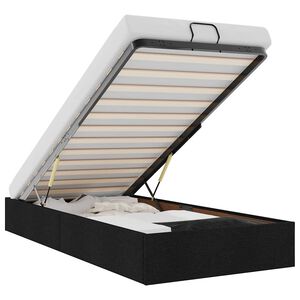 vidaXL Osmaņu gultas rāmis bez matrača melns 80x200 cm audums