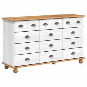 vidaXL Atvilktņu skapis ar atvilktni ASKIM Balts 79 x 40 x 133,5 cm