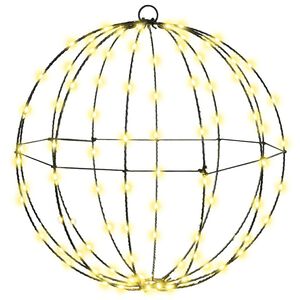 vidaXL Bumba Silti balta 40 x 40 x 42 cm Metāls 120 LED