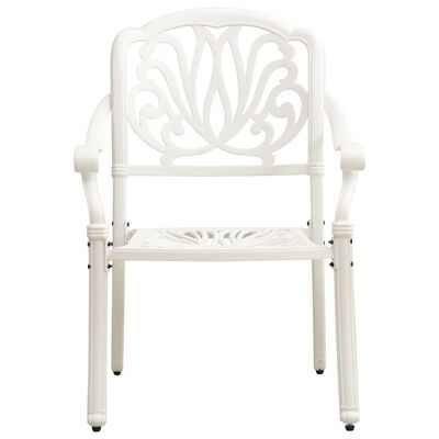 vidaXL dārza krēsli, 2 gab., liets alumīnijs, balti