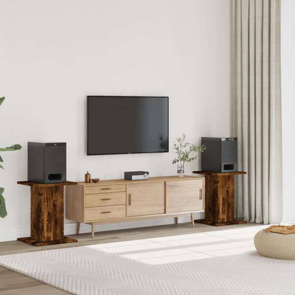 vidaXL skaļruņu statīvi, 2 gab., ozolkoka krāsa, 30x30x60 cm, koks