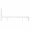 vidaXL gultas rāmis ar galvgali, balts metāls, 120x190 cm