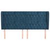 vidaXL galvgalis ar malām, 203x23x118/128 cm, tum&scaron;i zils samts