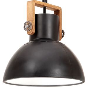 vidaXL griestu lampa, industriāls dizains, melna, 25 W, 40 cm, E27