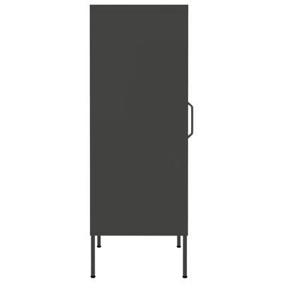 vidaXL skapītis, 42,5x35x101,5 cm, tērauds, antracītpelēks