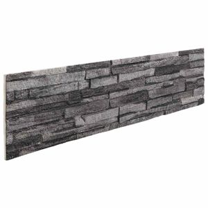 vidaXL Sienas paneļi 10 gab. 100 x 25 cm Antracīts EPS putas