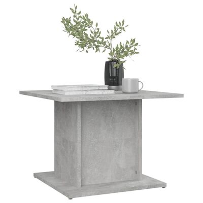 vidaXL kafijas galdiņš, betona pelēks, 55,5x55,5x40 cm, skaidu plāksne