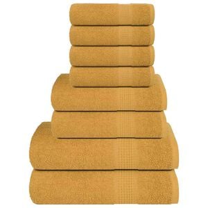 vidaXL 8-daļīgs dvieļu komplekts FROGN, zelta krāsā, 360 g/m&sup2;
