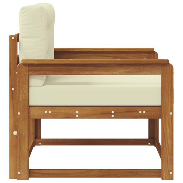 vidaXL Āra vidējā dīvāns Cietā akācijas koks Dabiska