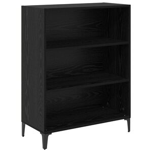vidaXL Puse Melns ozolkoks 69,5 x 32,5 x 90 cm Inženierijas koks