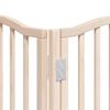 vidaXL suņu vārti ar durvīm, salokāmi, 9 paneļi, 450 cm, papeles koks