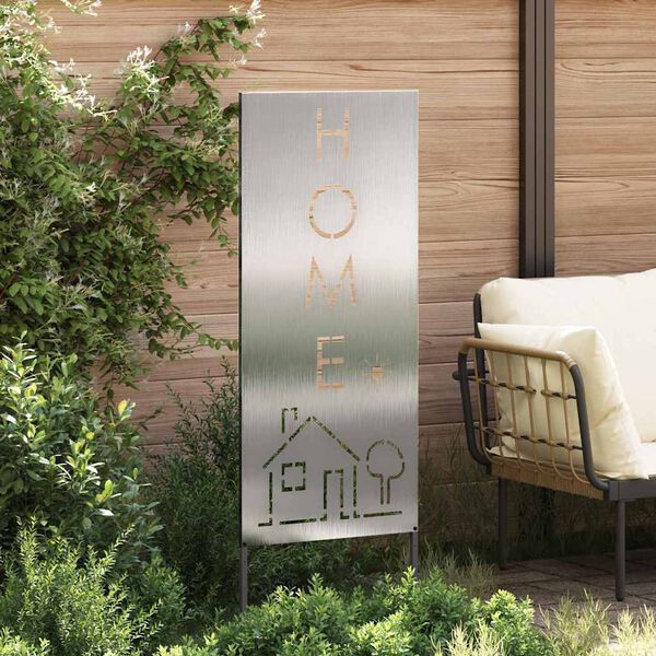 vidaXL Dārza privātuma ekrāns Sudraba 50 x 140 cm Nerūsējo&scaron;s tērauds