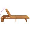 vidaXL Sauļošanās krēsls Brūna 125 x 200 x 84cm Akācijas masīvkoks