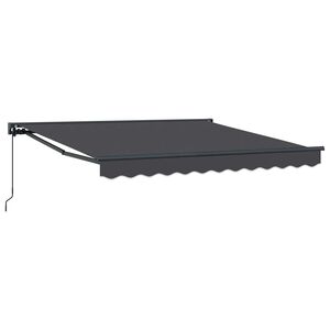 vidaXL Rokas markīze 3 x 2,5 m Antracīta 100% poliesters