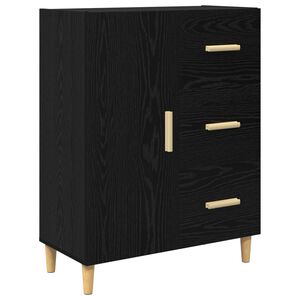 vidaXL Puse Melns ozols 34 x 69.5 x 90 cm Inženierijas koks