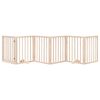 vidaXL suņu vārti ar salokāmām durvīm, 6 paneļi, 300 cm, papeles koks