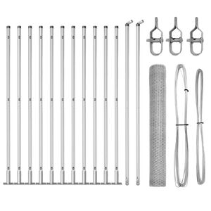 vidaXL Žoga āķis Sudraba 25 x 1,2 m (25 mm acs) Tērauds