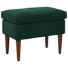 vidaXL Pēdu soliņ&scaron; Tum&scaron;i zaļ&scaron; 55 x 35 x 41 cm Samts
