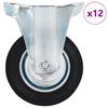 vidaXL fiksēti ritenī&scaron;i, 12 gab., 100 mm
