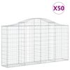 vidaXL arkveida gabiona grozi, 50gb., 200x30x100/120cm, cinkota dzelzs