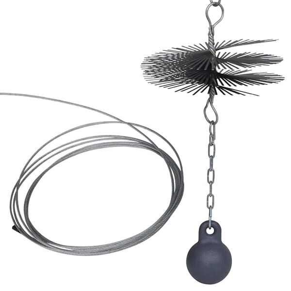 Drā&scaron;u birste 25 cm &Oslash; ar atsvaru 1,41 kg un auklu 15 m