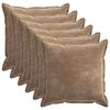 vidaXL Spilvenu pārvalks 6 gab. HOUTEN Brūna 55 x 55 cm &Scaron;enila audums