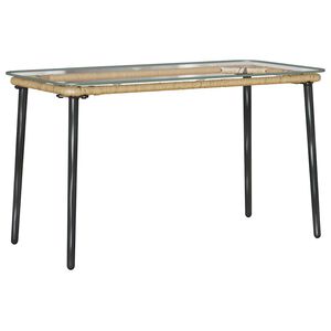 vidaXL Dārza galds Dabiska 80 x 40 x 45 cm poliratāns