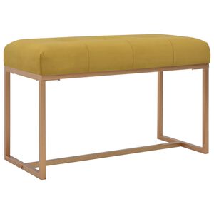 vidaXL sols, 80 cm, sinepju dzeltens samts