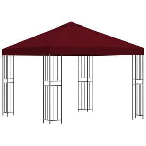 vidaXL Nojume 3 x 3 m Burgundija Poliesters un tērauds 190 gsm