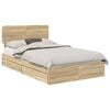 vidaXL Glabā&scaron;anas gulta Sonoma ozols 135 x 190 cm Inženierijas koks