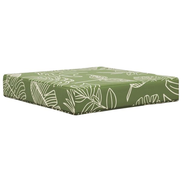 vidaXL Āra dīvāna spilvens 3 pcs Lapu dizains Poliesters