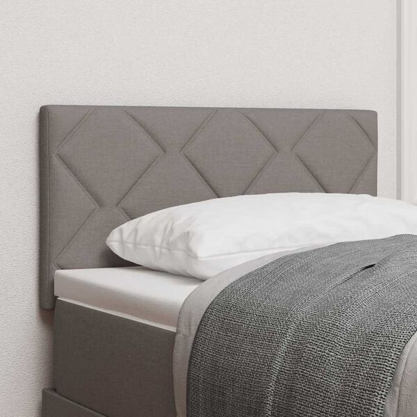 vidaXL Galvgalis ar LED sloksnes lukturiem Pelēkbrūna 80 cm audums