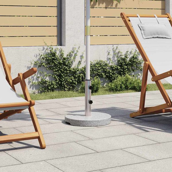 vidaXL saulessarga pamatne, apaļa, 20 kg, granīts