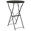vidaXL Bistro galds Antracīts &Oslash; 50 x 71 cm Pulverkrāsots tērauds