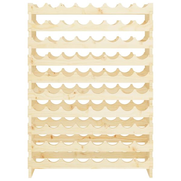 vidaXL vīna pudeļu plaukts, 83x29x112 cm, priedes masīvkoks