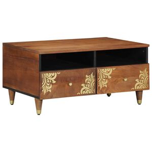 vidaXL Kafijas galdiņ&scaron; Medus brūns 80 x 54 x 40 cm Cieta mango koksne