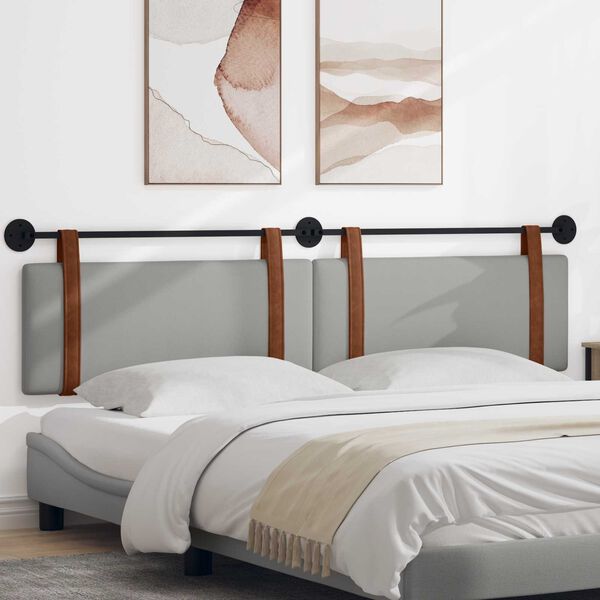 vidaXL Karājo&scaron;s galvgalis Mākoņu pelēka 210 x 55 x 5 cm Antīks PU