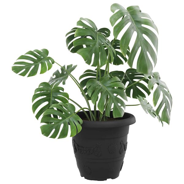 vidaXL Apaļais puķu pods 24 pcs Melna &Oslash; 26 x 21.5 cm Plastmasa