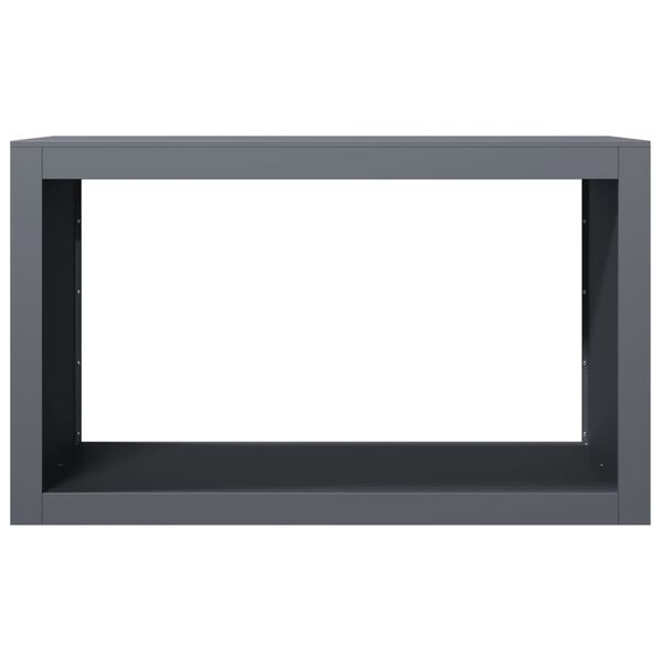 vidaXL malkas uzglabā&scaron;anas statīvs, pelēks, 100x40x60 cm, tērauds