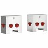 vidaXL Vistas barotava 2 pcs Sudraba 40,5 x 25 x 38 cm Cinkots tērauds
