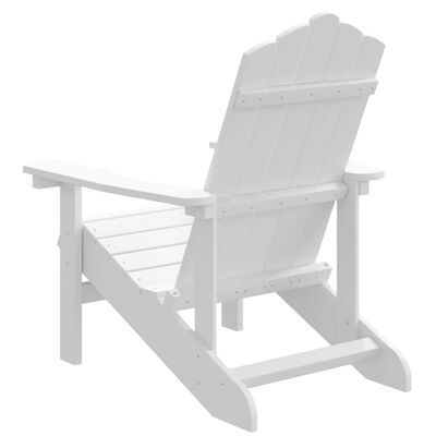 vidaXL dārza krēsls, HDPE, balts