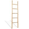 vidaXL dvieļu turētājs, 5 &scaron;ķērskoki, 150 cm, bambuss