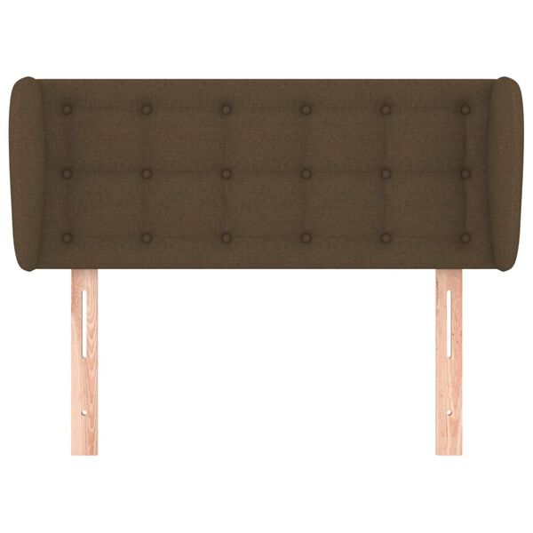 vidaXL galvgalis ar malām, 103x23x78/88 cm, tum&scaron;i brūns audums
