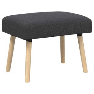 vidaXL sols Vienkrāsains Tum&scaron;i pelēka 60 x 40 x 45 cm Boucl&eacute;