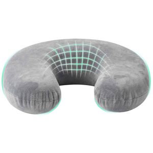 vidaXL Ceļojuma kakla spilvens Pelēks Atmiņas putas 27 x 27 x 8,5 cm