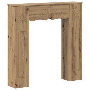 vidaXL Kamīna rāmis Artisan Ozols 102 x 20 x 102 cm Inženierijas koks