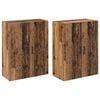 vidaXL Sienā piestiprināms skapis 2 pcs Vecs koks 69,5 x 34 x 90 cm
