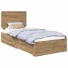 vidaXL Gultas rāmis Artisānā ozols 90 x 200 cm Inženierijas koks